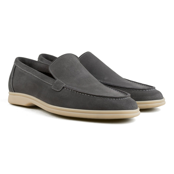 Berwick Palma Flex Loafers In Grey Suede