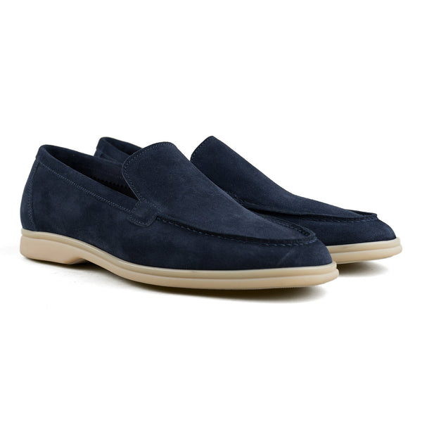 Berwick Palma Flex Loafers In Navy Suede