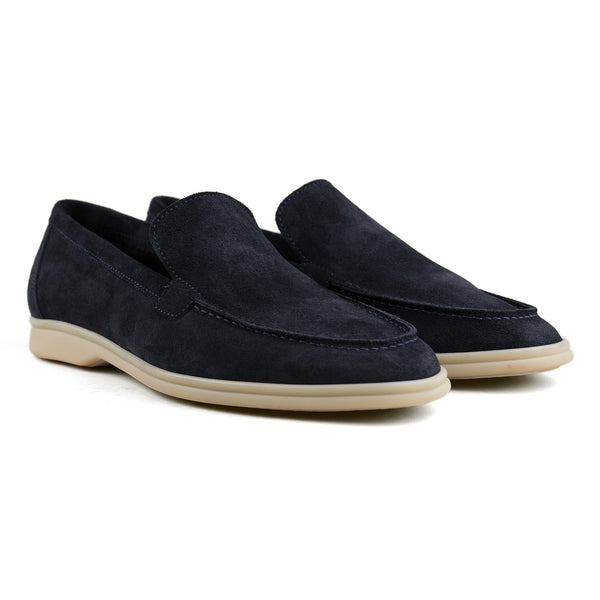 Berwick Palma Flex Loafers In Dark Navy Suede