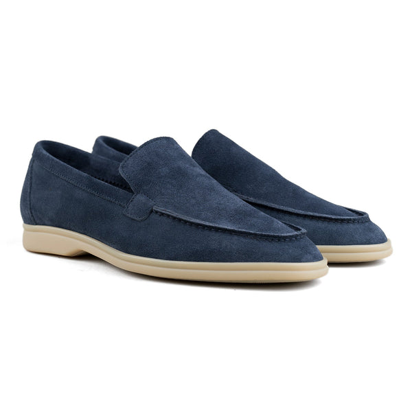 Berwick Palma Flex Loafers In Blue Suede