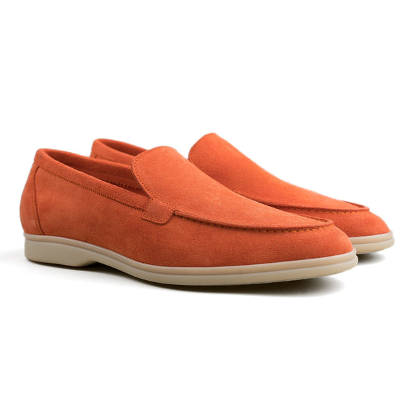 Berwick Palma Flex Loafers In Tangerine Suede