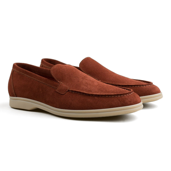 Berwick Palma Flex Loafers In Rust Suede