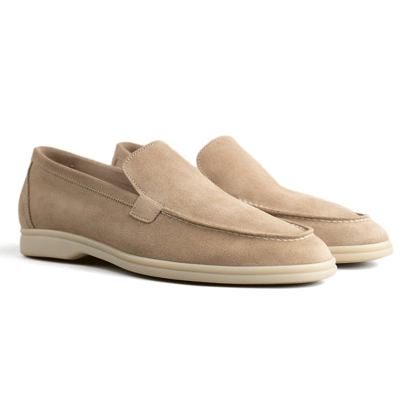 Berwick Palma Flex Loafers In Beige Suede