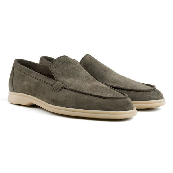 Berwick Palma Flex Loafers In Olive Suede