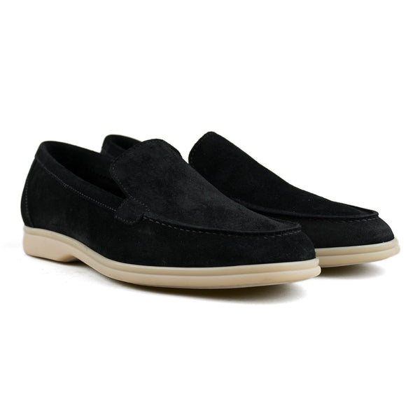 Berwick Palma Flex Loafers In Black Suede