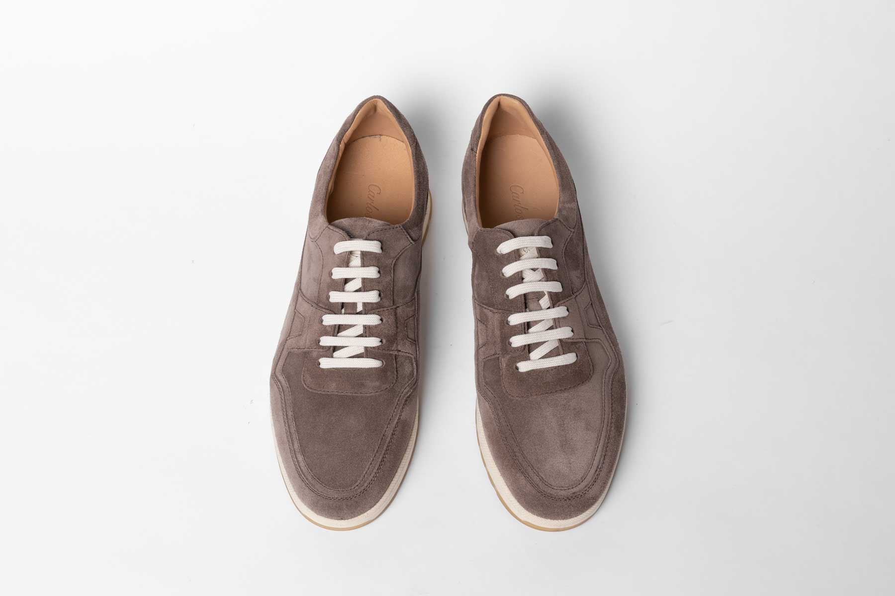 Carlos Santos Sneakers In Dark Brown Suede