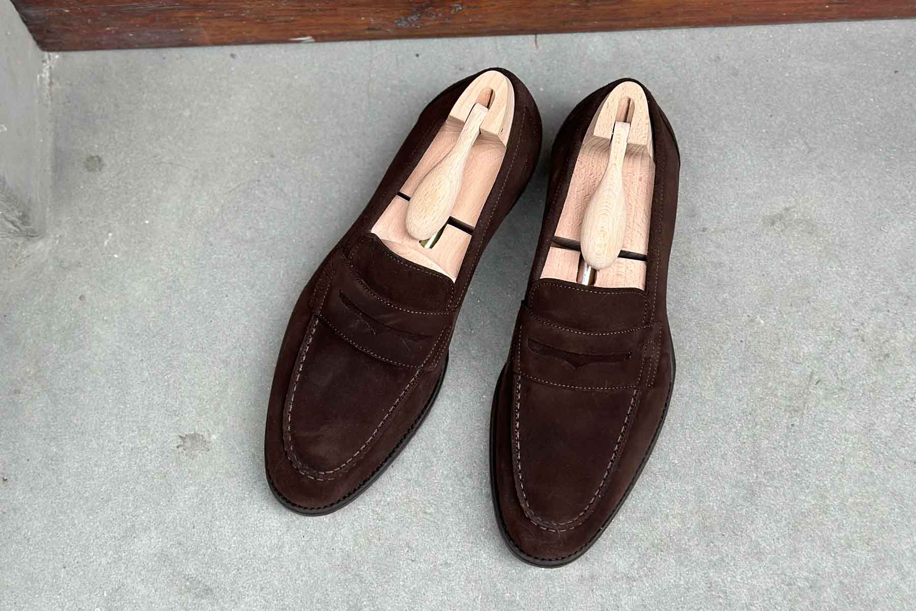 Carlos Santos 4210 Tassel Loafers in Dark Brown Suede