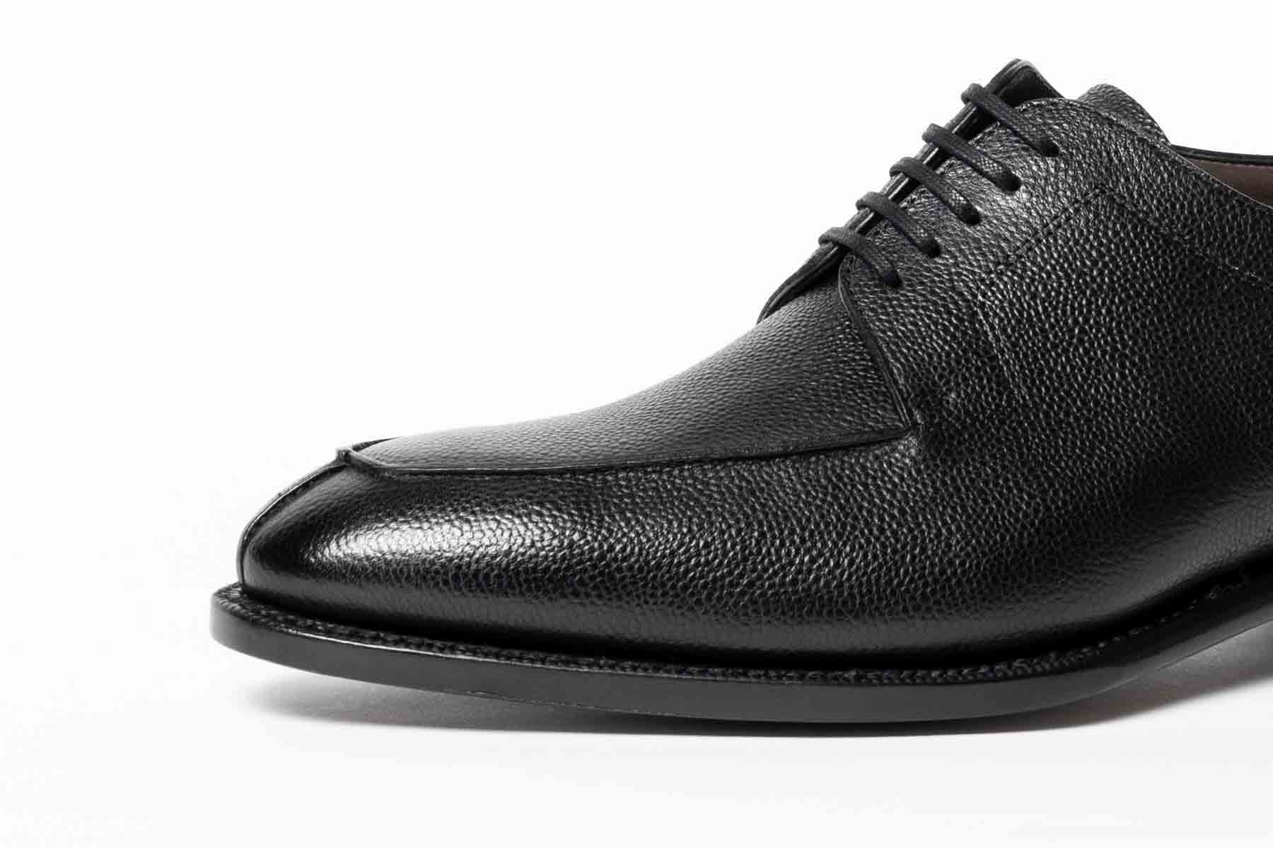 Carlos Santos 1465 Handgrade Black Grain Split-Toe Derby