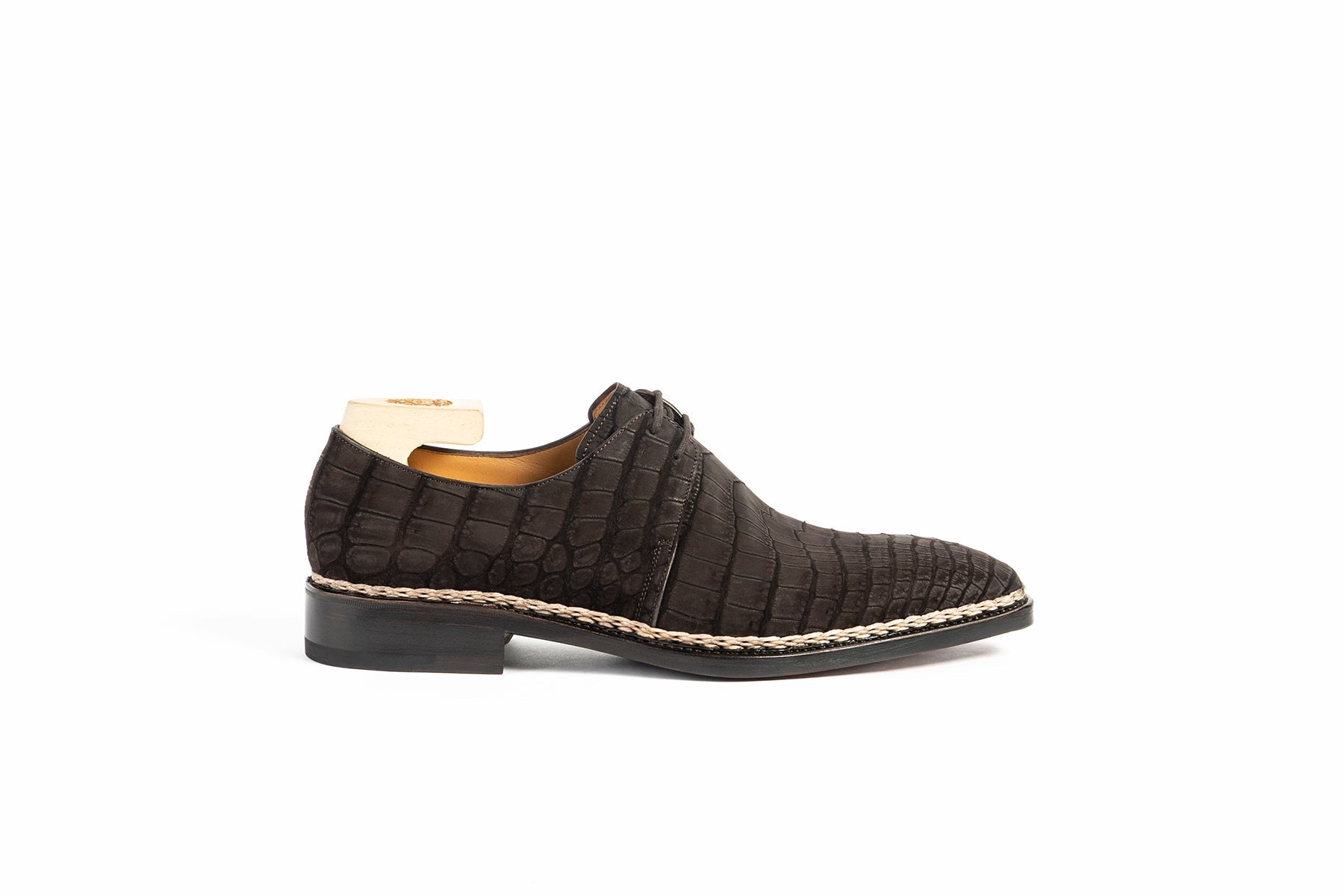 Paolo Scafora Art. 504 Derby In Nubuck Alligator (UK 7.5)