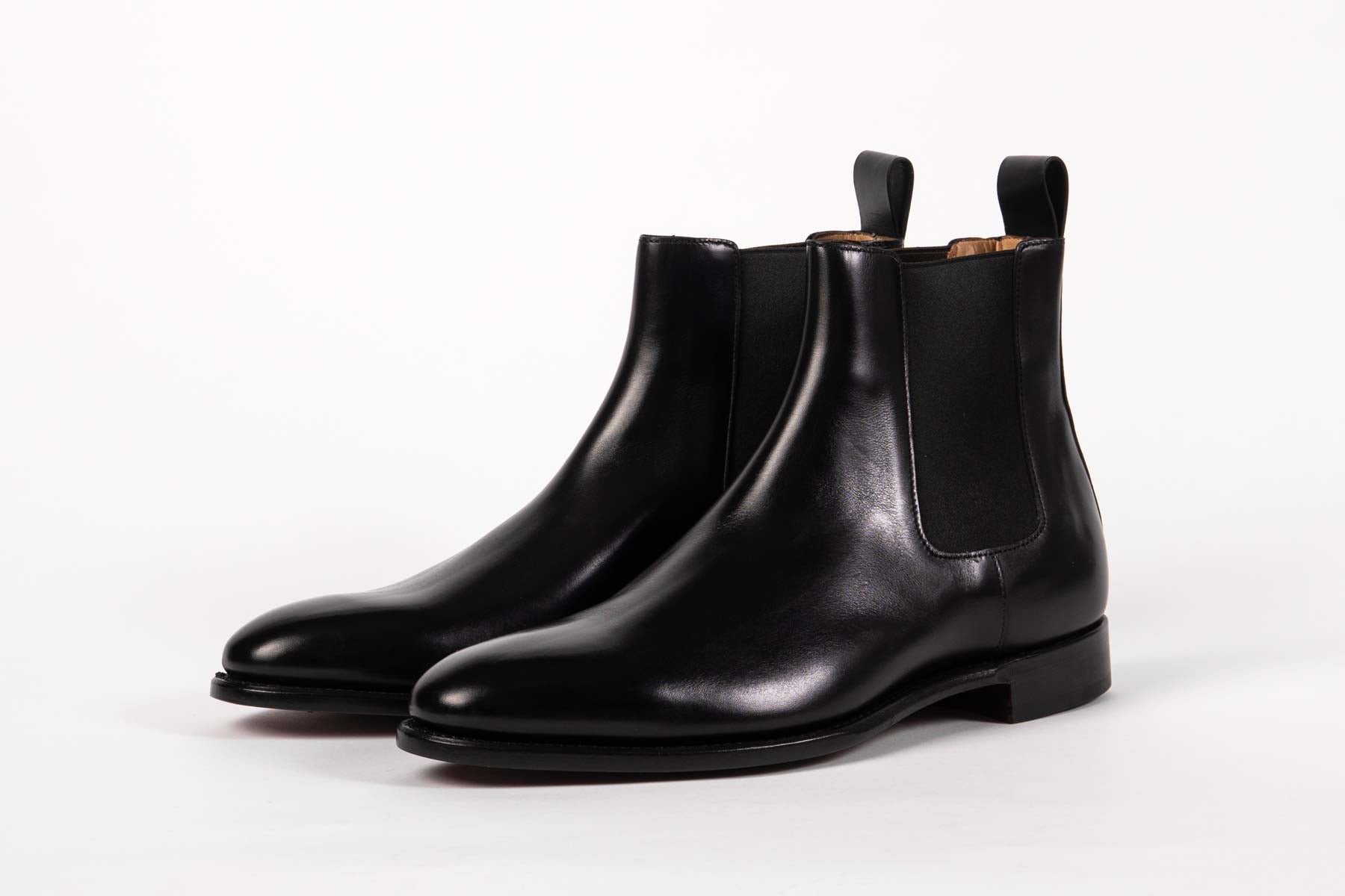 Carlos Santos 9978 Chelsea Boots In Black Calf