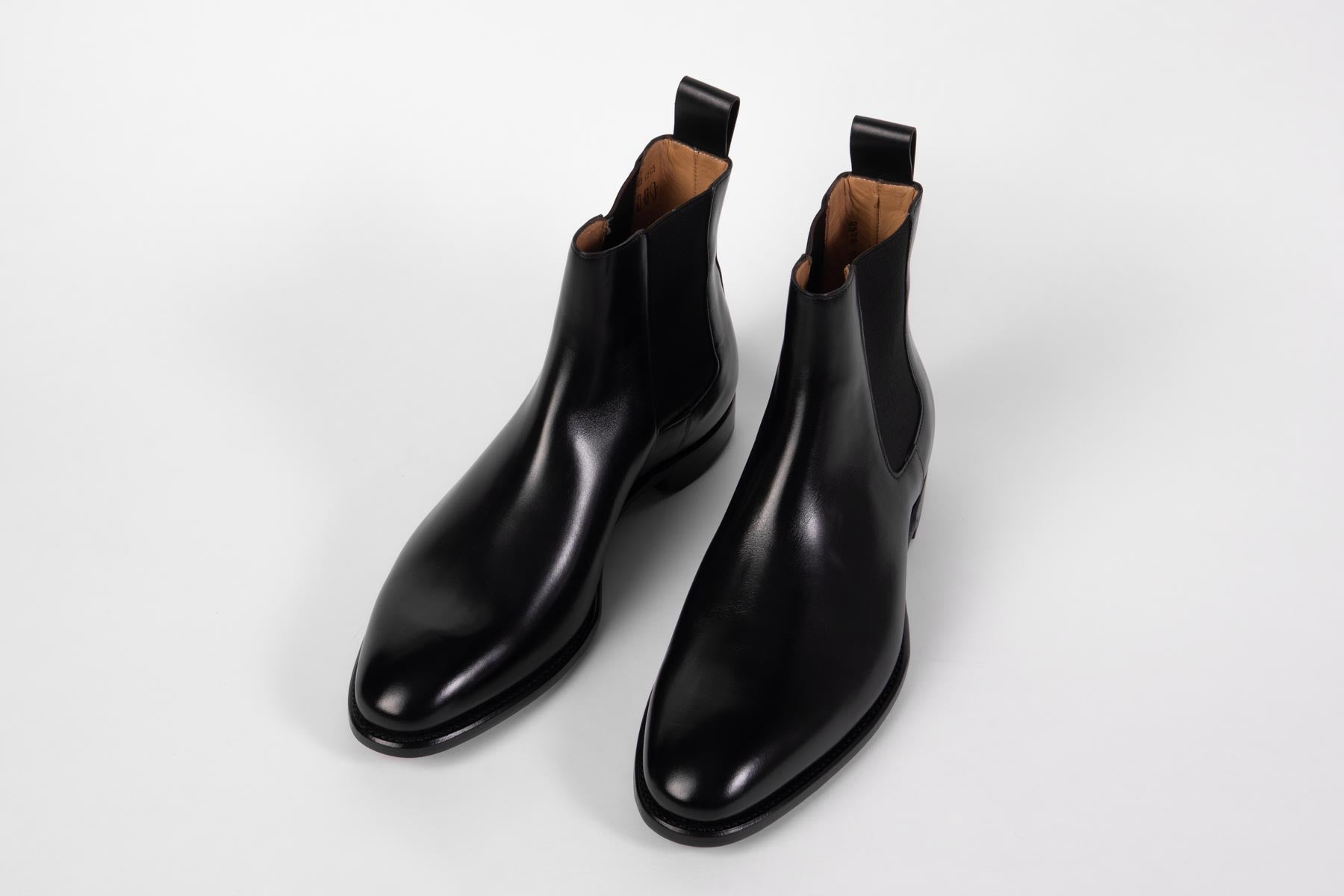 Carlos Santos 9978 Chelsea Boots In Black Calf