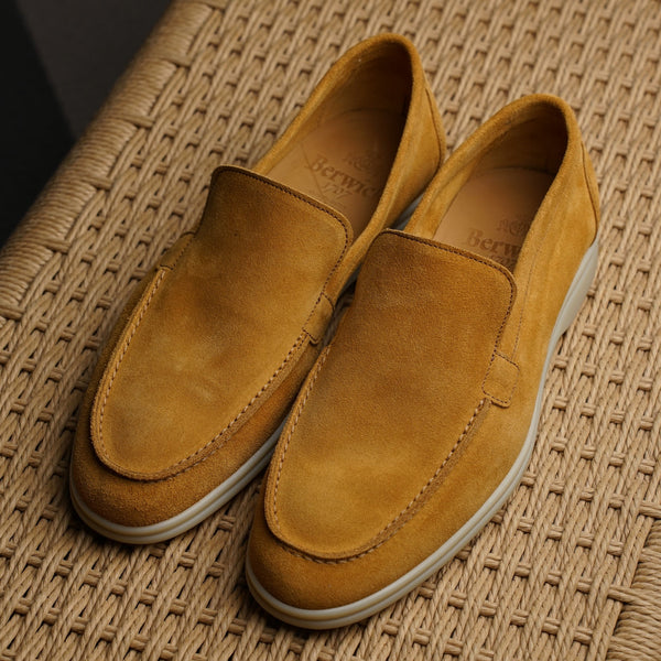 Berwick Palma Flex Loafers In Amber Suede