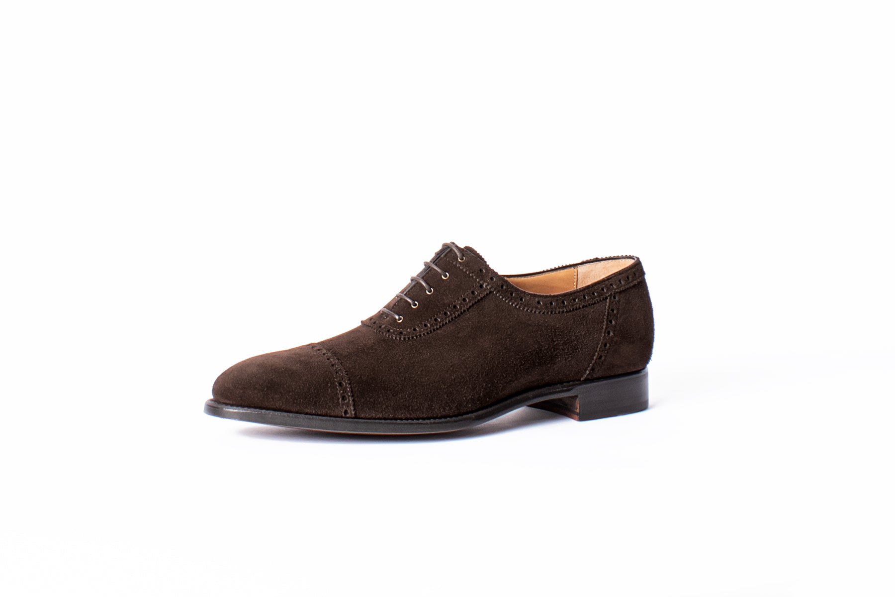 Carlos Santos 8430 Adelaide Oxford In Dark Brown Suede