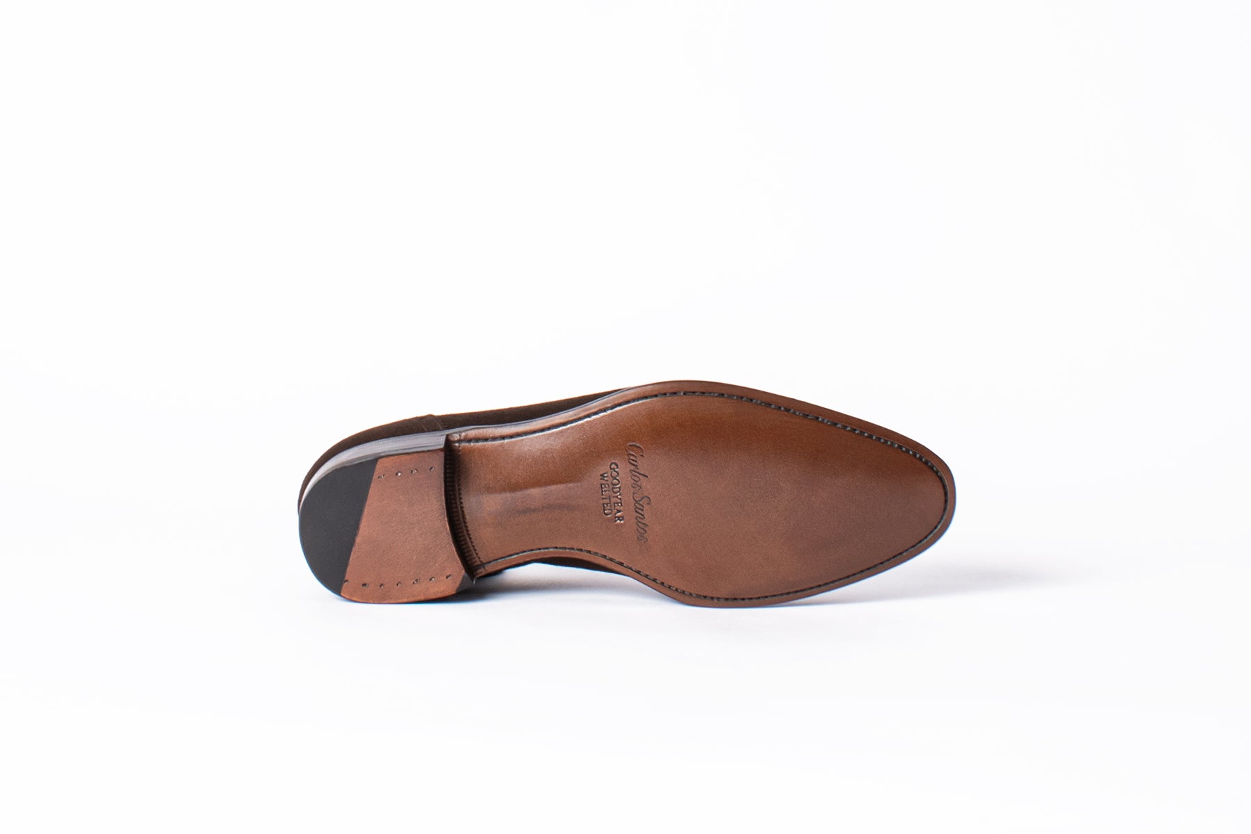 Carlos Santos 8430 Adelaide Oxford In Dark Brown Suede