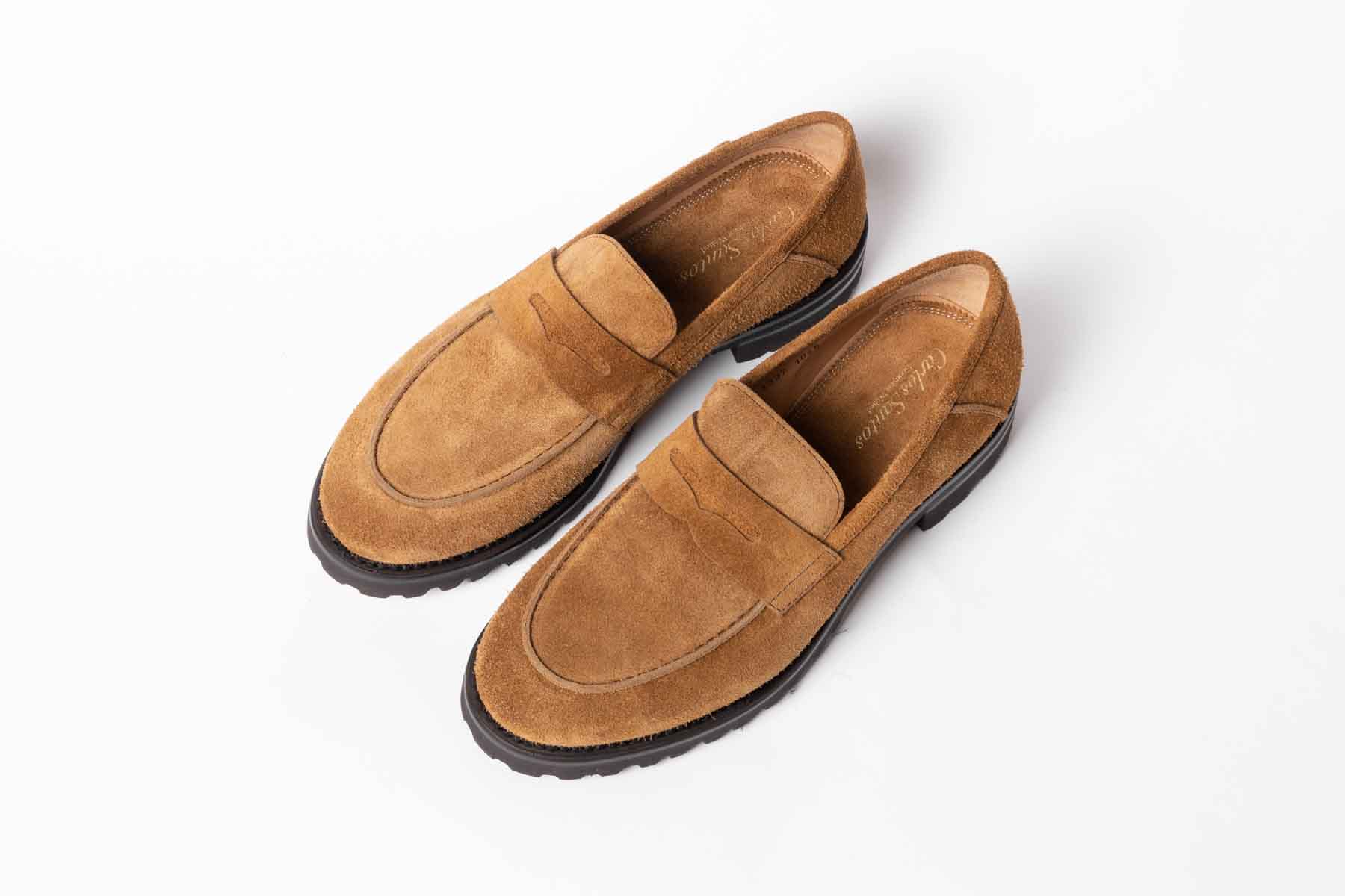 Carlos Santos 1337 Loafers In Brown Suede