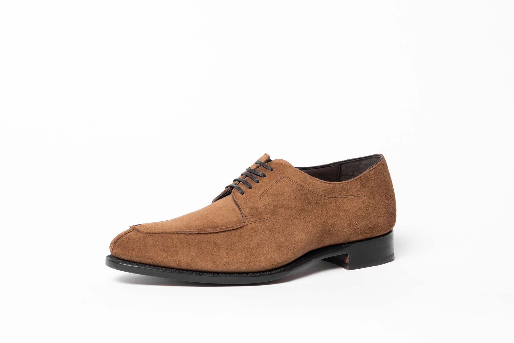 Carlos Santos 1465 Handgrade Brown Suede Split-Toe Derby