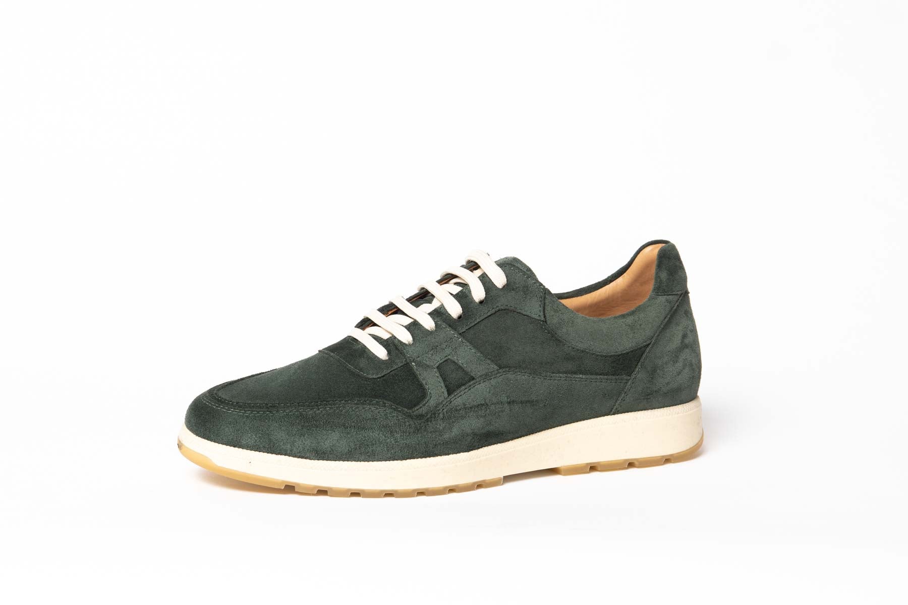 Carlos Santos Sneakers In Dark Green Suede