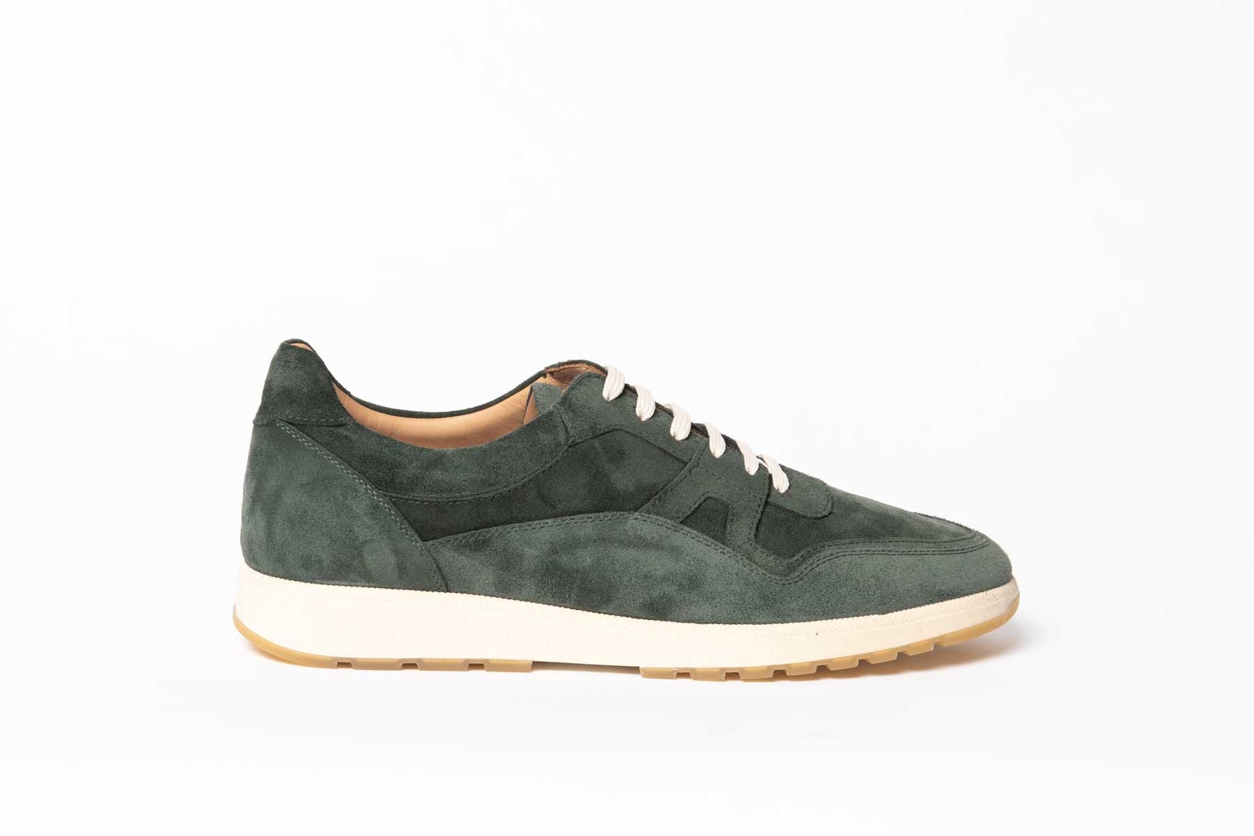 Carlos Santos Sneakers In Dark Green Suede