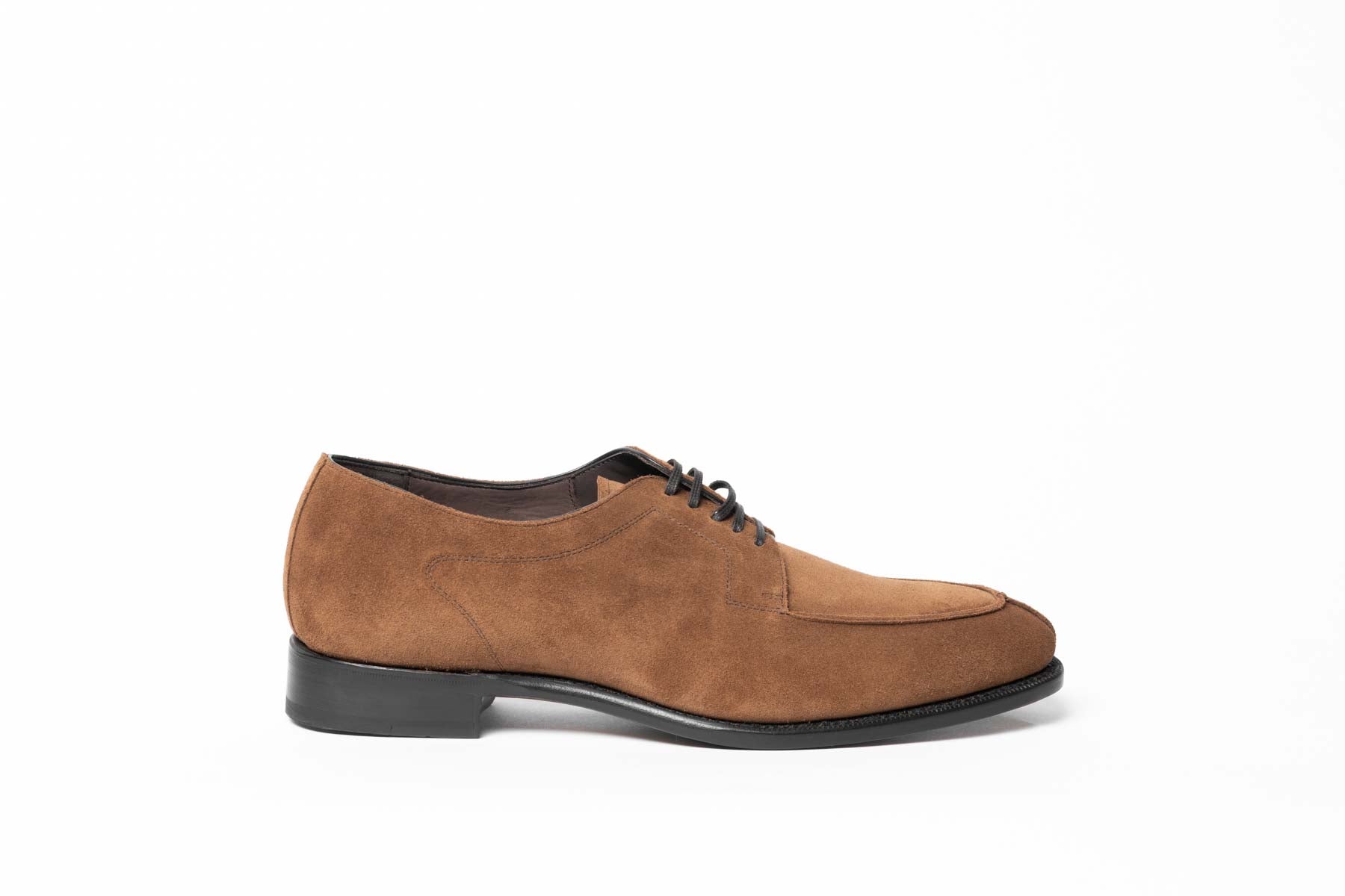 Carlos Santos 1465 Handgrade Brown Suede Split-Toe Derby