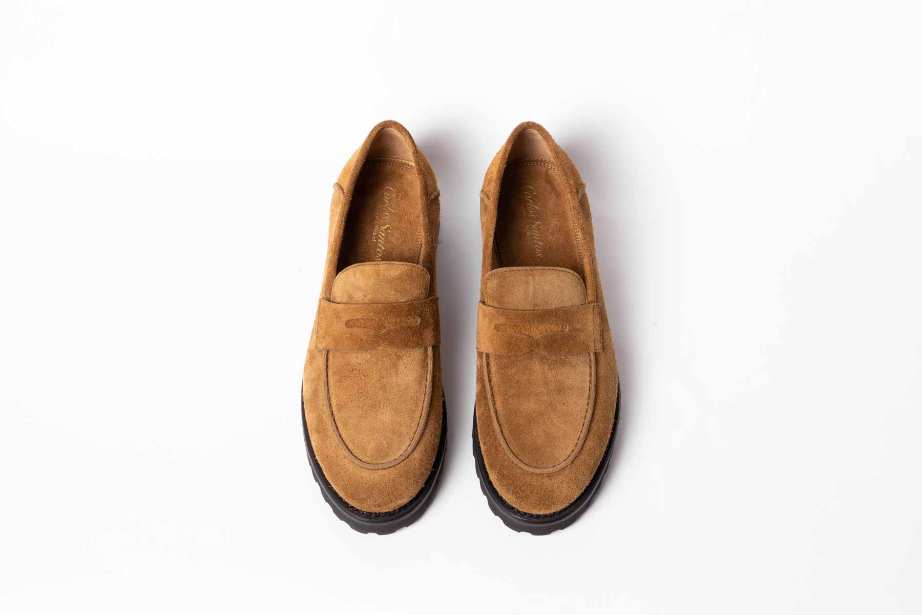 Carlos Santos 1337 Loafers In Brown Suede