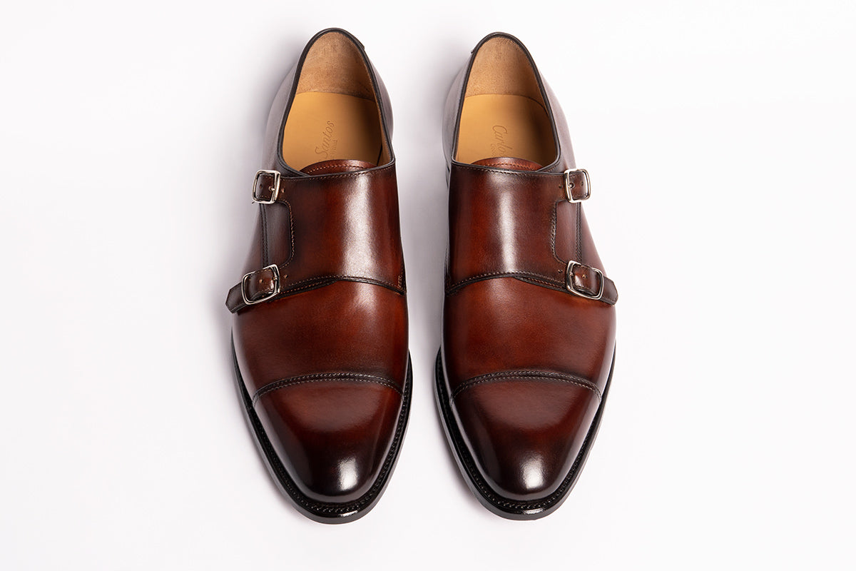 Carlos Santos 6942 Double Monk-Straps in Wine Shadow | The Noble Shoe