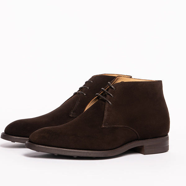 Carlos Santos (7991) Chukka Boots in Dark Brown Suede | The