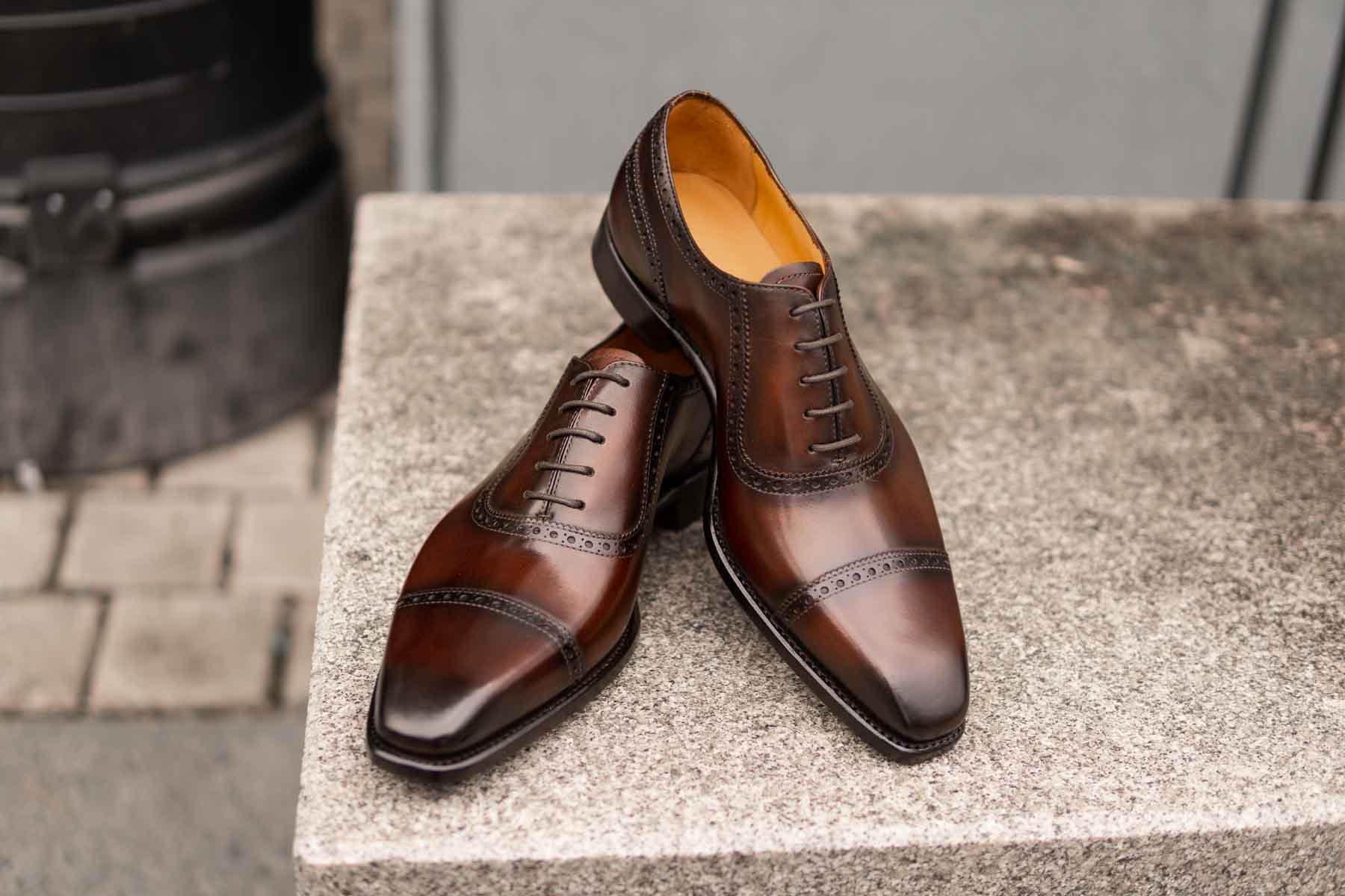 Carlos Santos 8618 Adelaide Oxford in Guimaraes Patina for The Noble Shoe