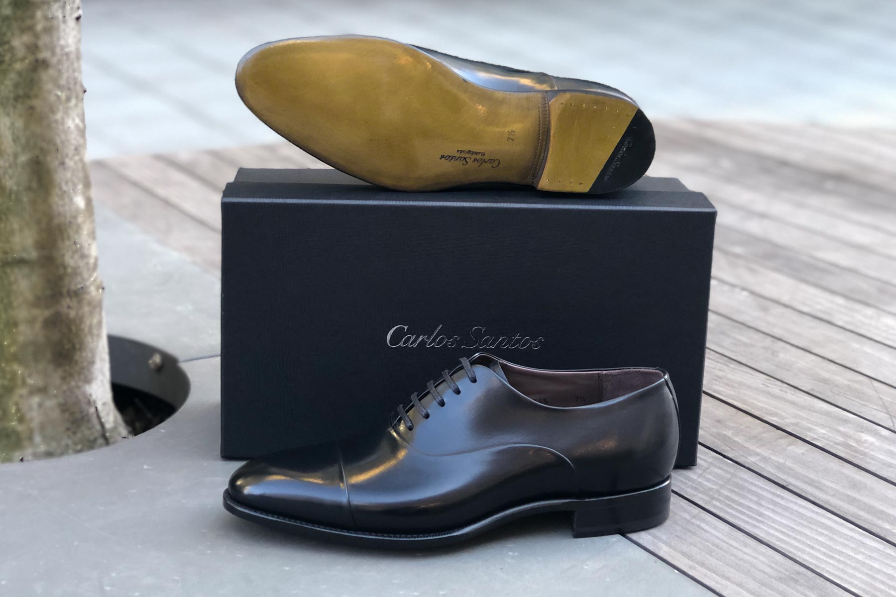 Carlos Santos 9899 Handgrade Oxford in Black Calf for The Noble Shoe 1