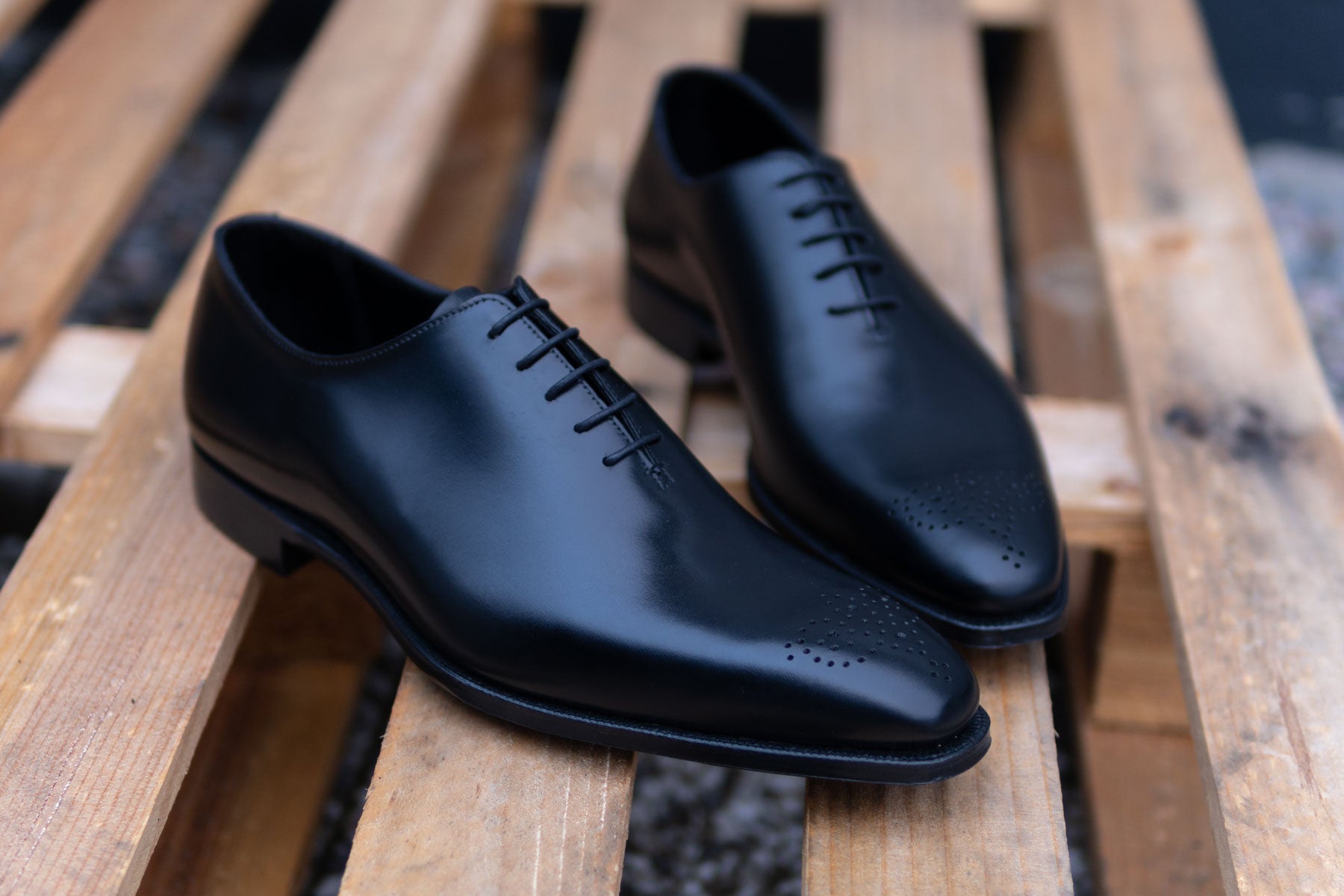 Crockett & Jones Weymouth 2 Handgrade Wholecut Oxford In Black Calf - UK 6  (Back-Order)