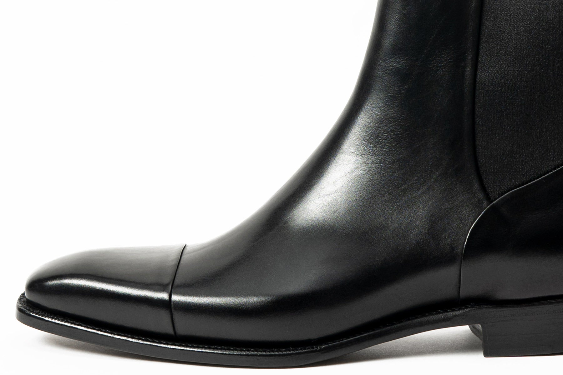 Carlos Santos CS140 Handgrade Reverse Stitched Chelsea Boots In Black Calf